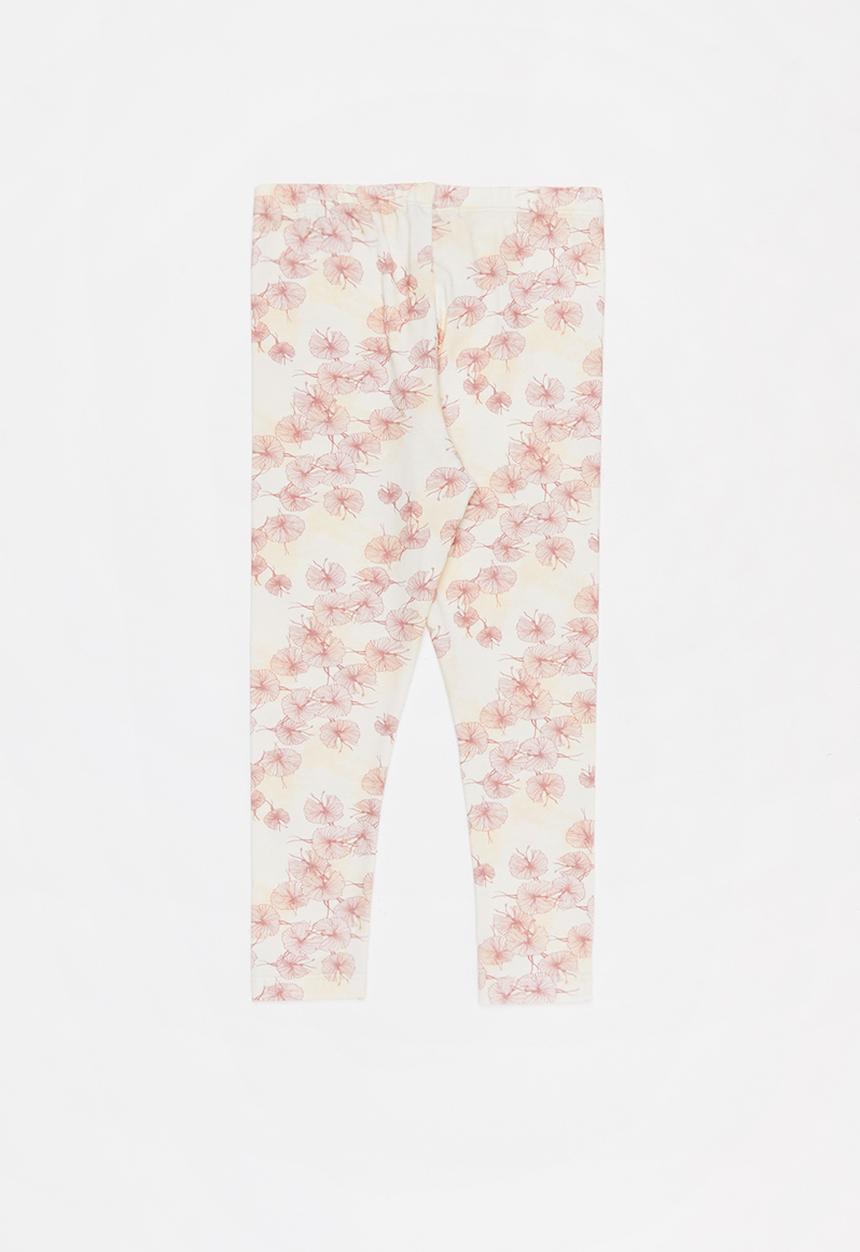 Sticky Fudge - Autumn bloom leggings - cream & pink 