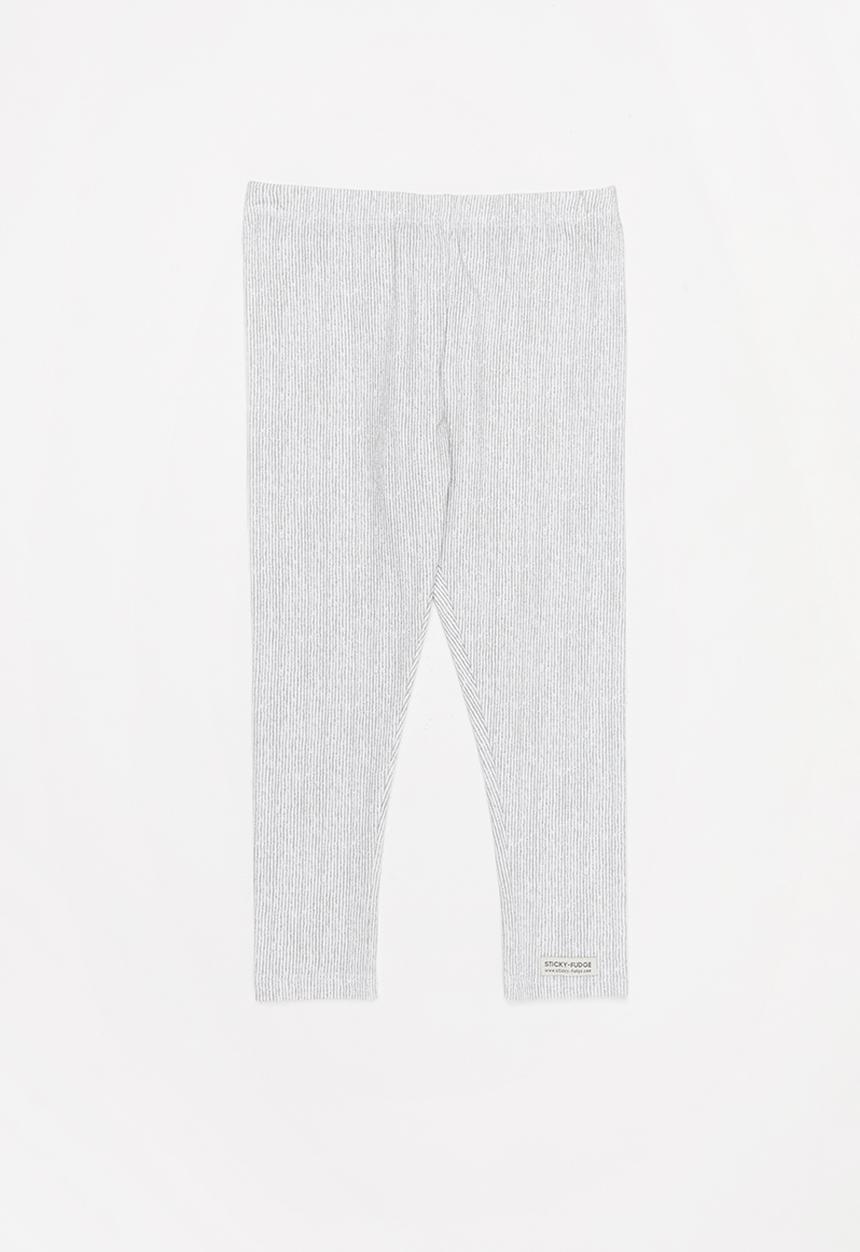 Sticky Fudge - Broken stripe legging -green & white