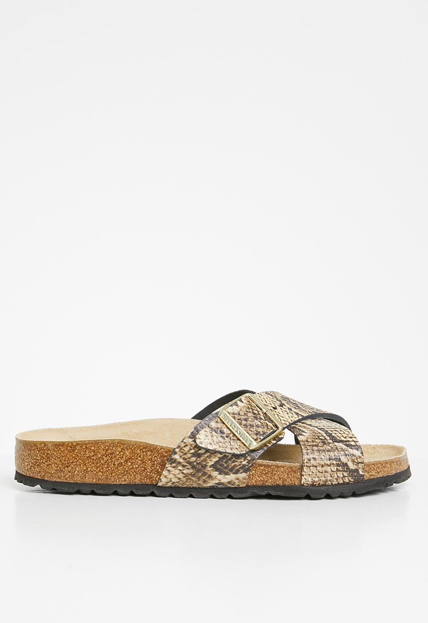 Birkenstock - Siena embossed leather narrow - snake beige