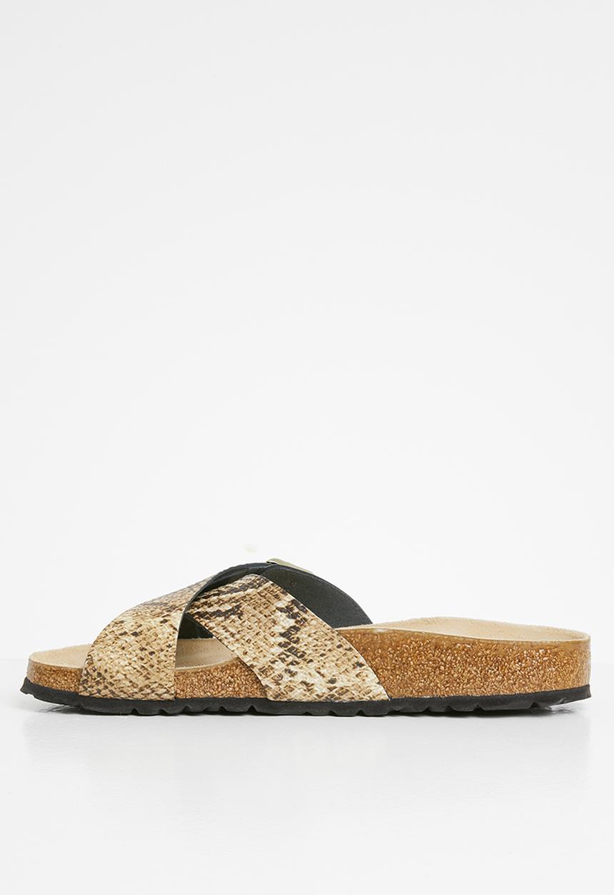 Birkenstock - Siena embossed leather narrow - snake beige