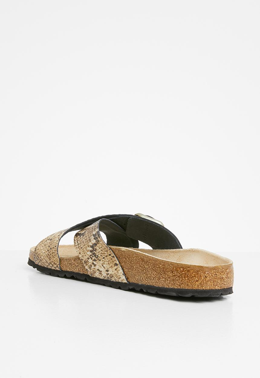 Birkenstock - Siena embossed leather narrow - snake beige