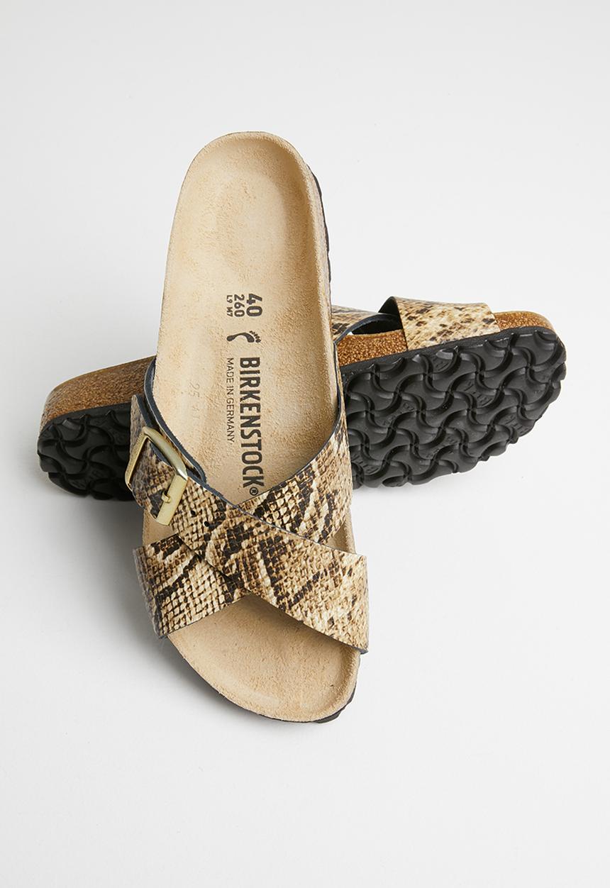 Birkenstock - Siena embossed leather narrow - snake beige