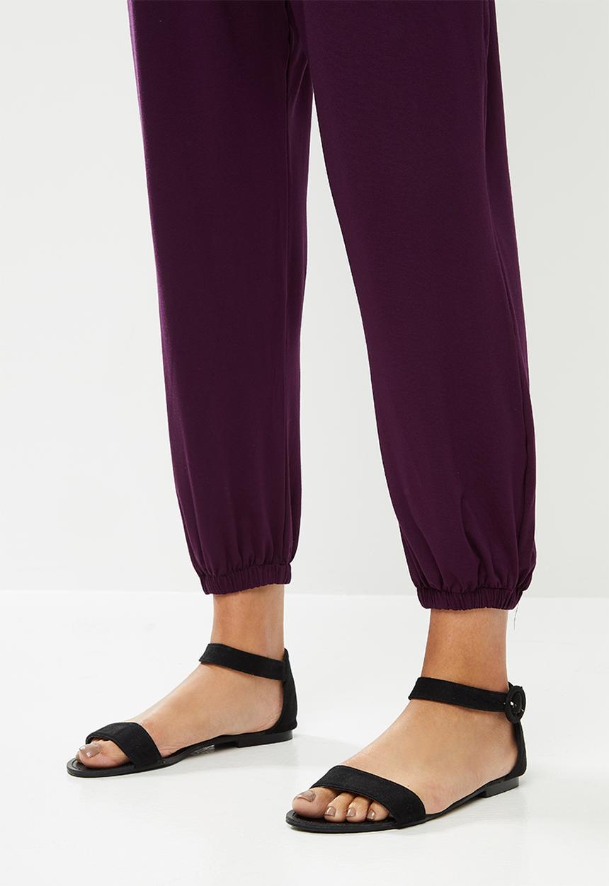 edit - Oversized knit jumpsuit - plum