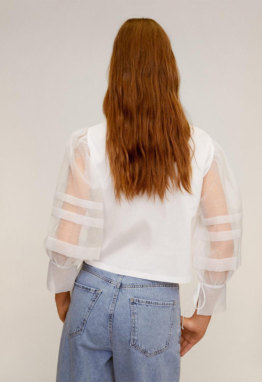 MANGO - Women T-shirt - white