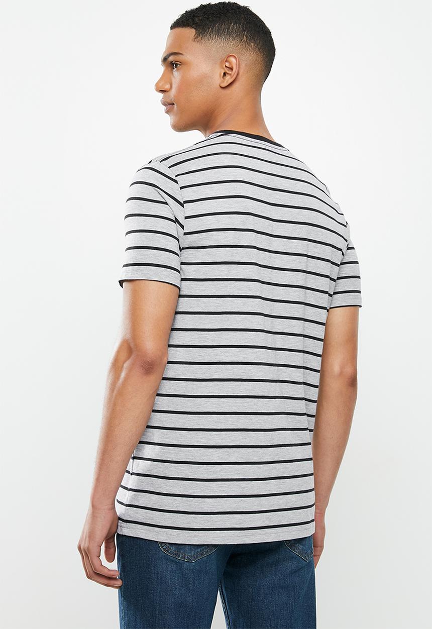 Lee  - Simple  box tee - grey melange & black