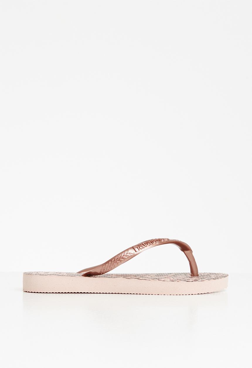 Havaianas - Slim animal print flip flop - ballet rose