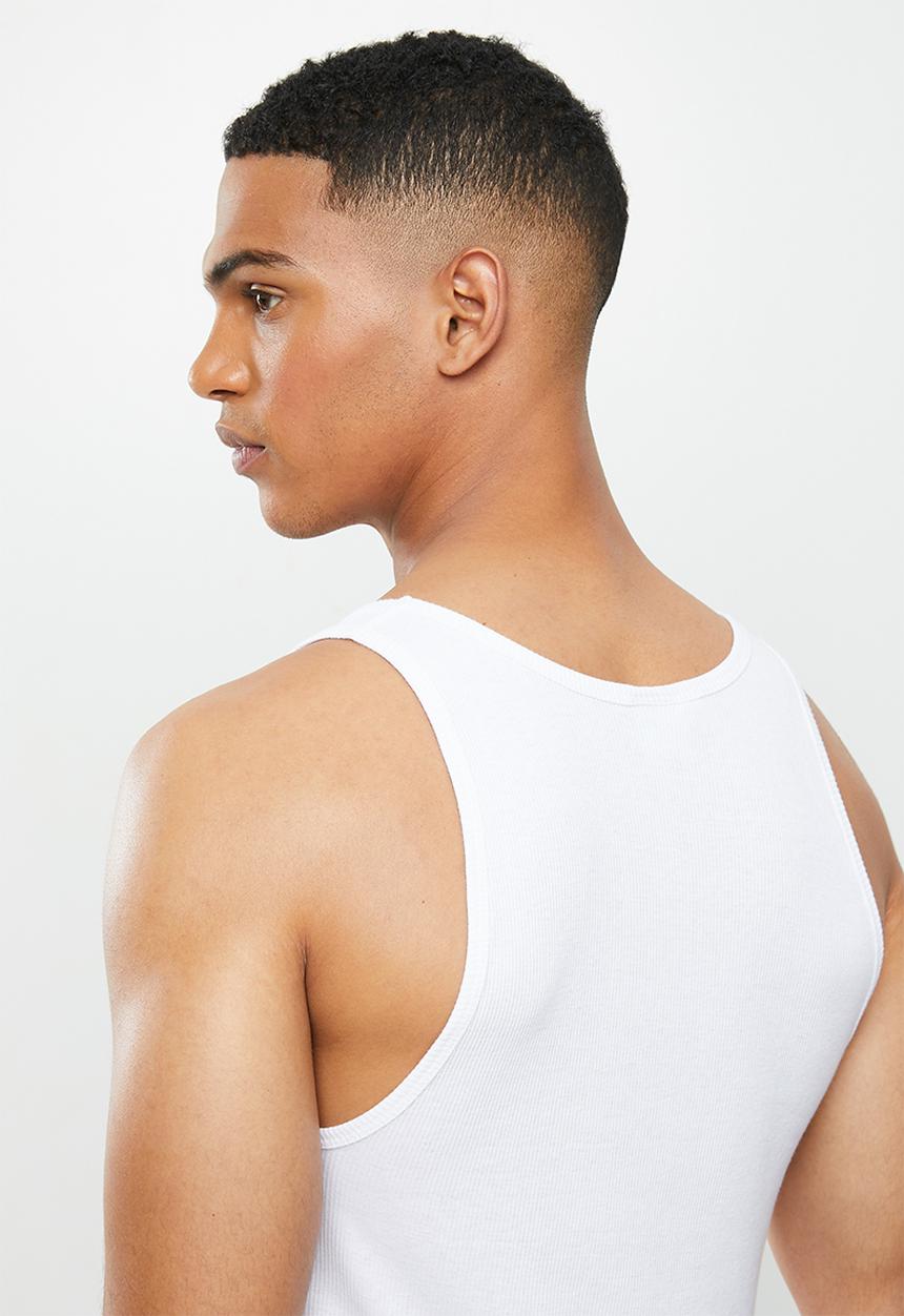 Cotton On - Rib tank - white