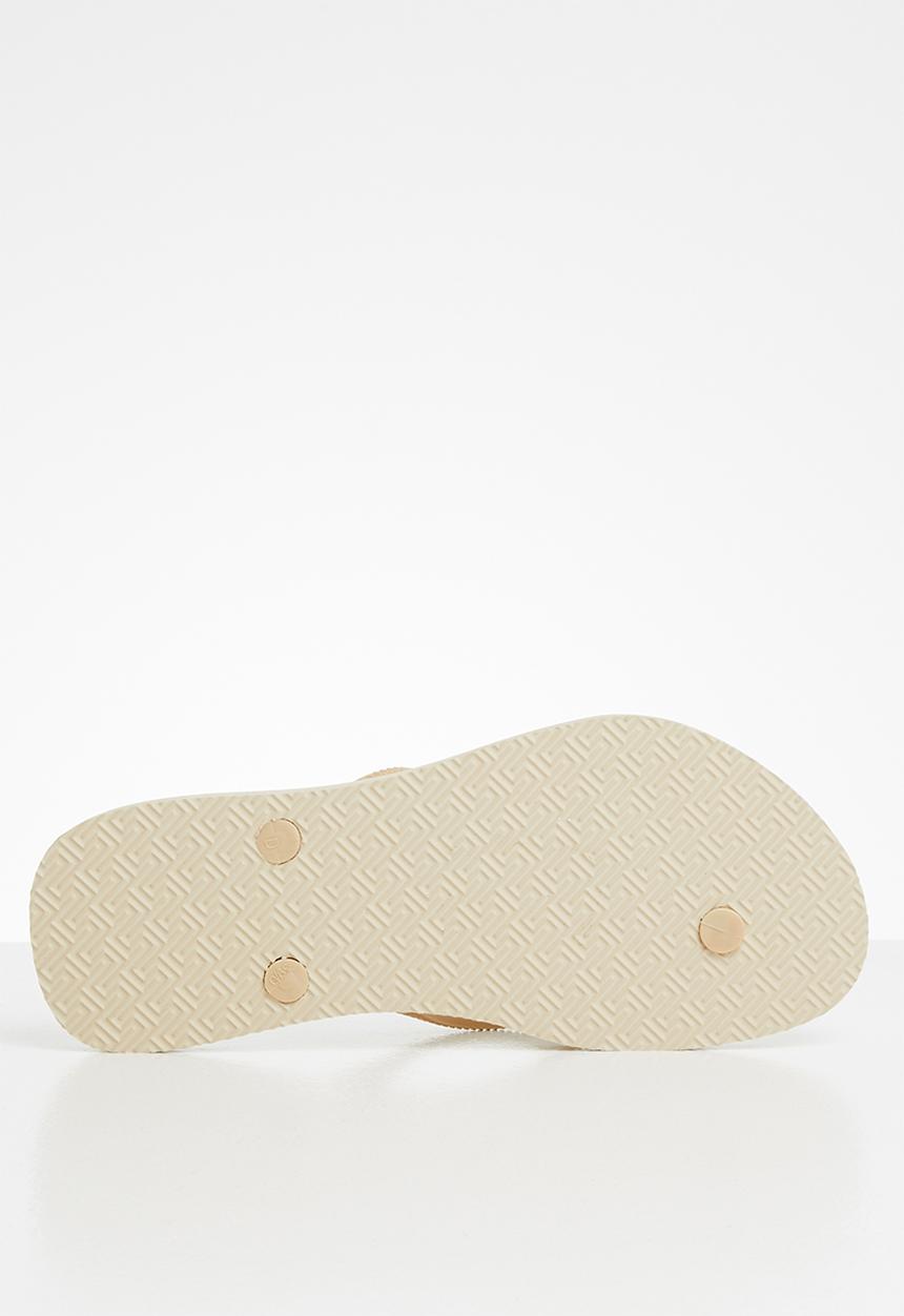 Samba Sol - Cream crystal flip flop - pale pink