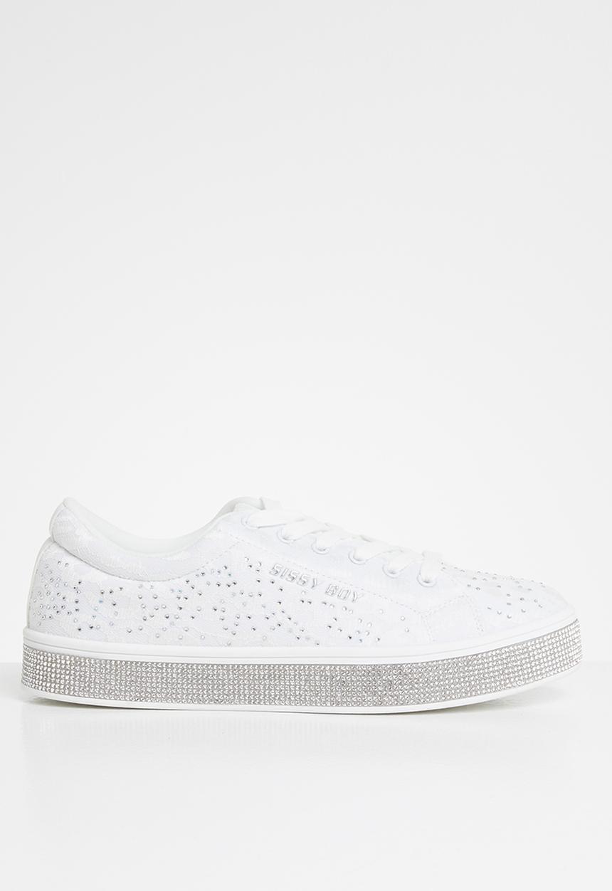 SISSY BOY - All over lace sneaker  - white