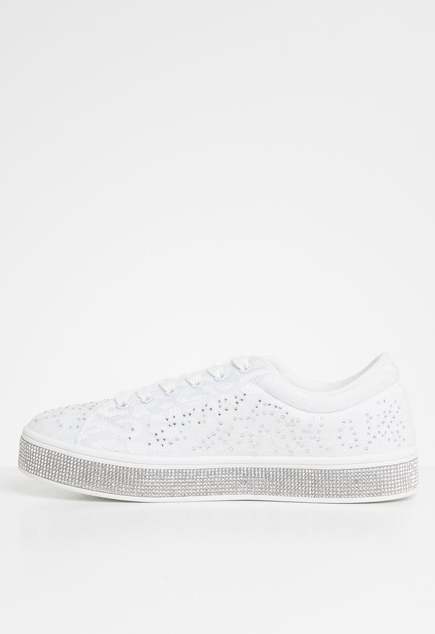 SISSY BOY - All over lace sneaker  - white