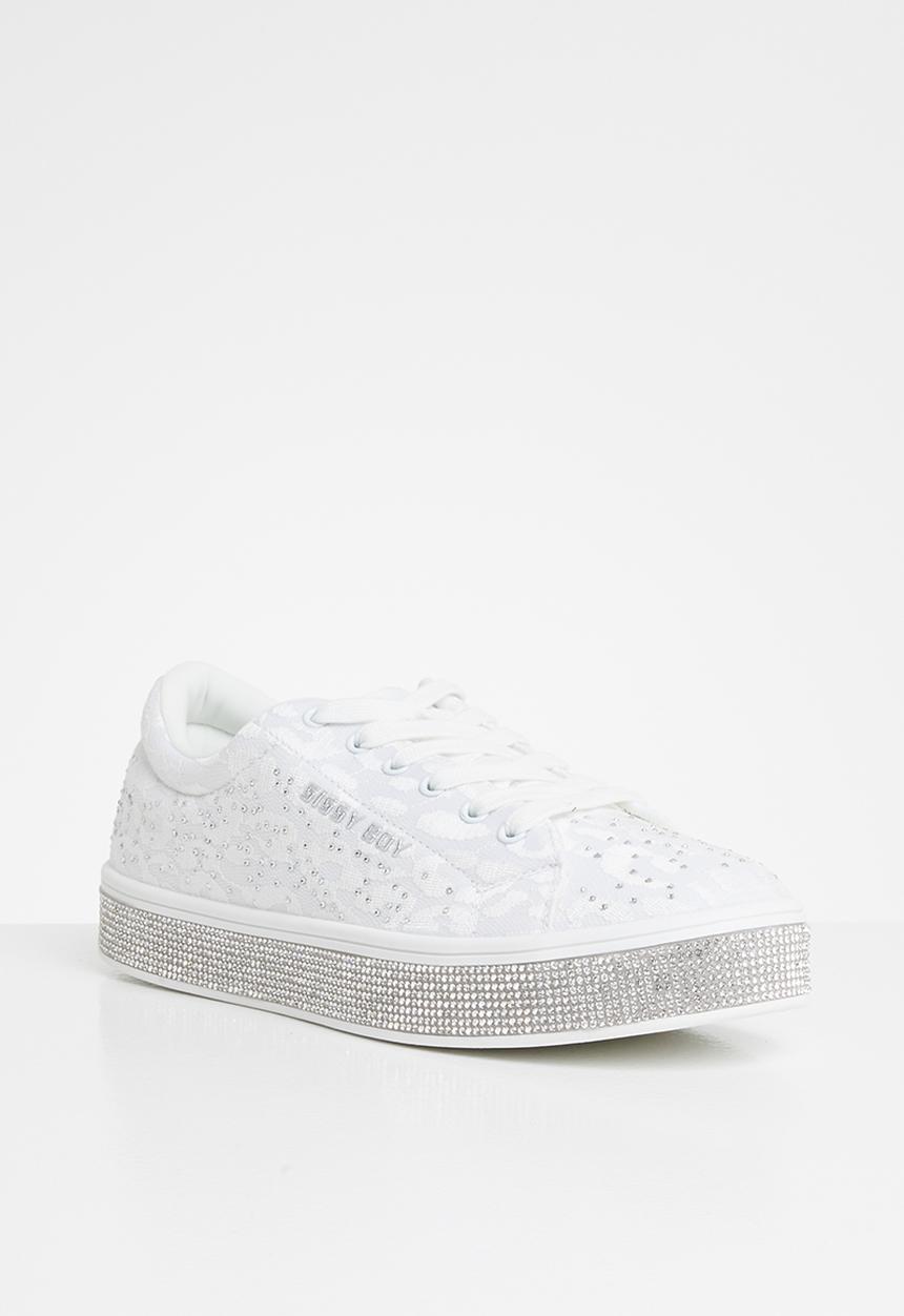SISSY BOY - All over lace sneaker  - white