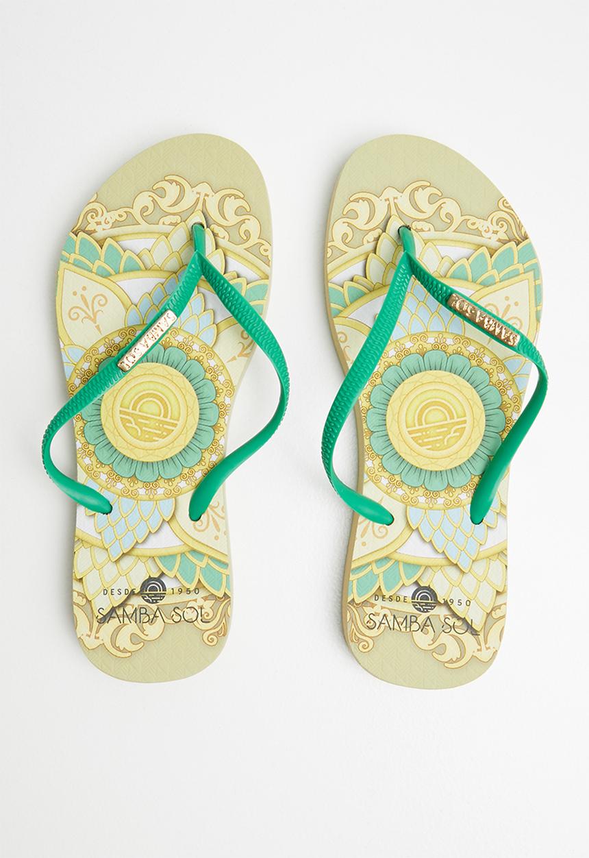 Samba Sol - Mandala flip flop - teal