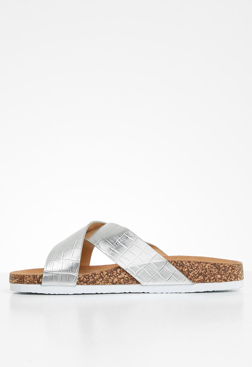 Jada - Croc strap slide - silver