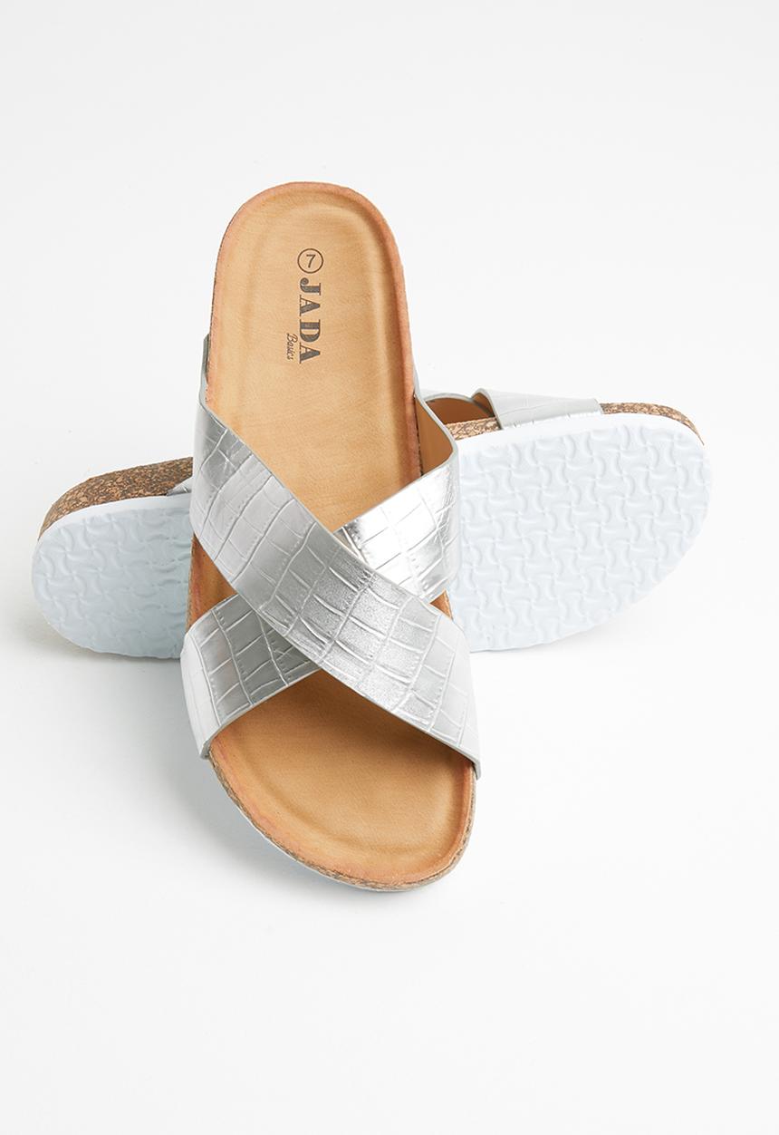 Jada - Croc strap slide - silver