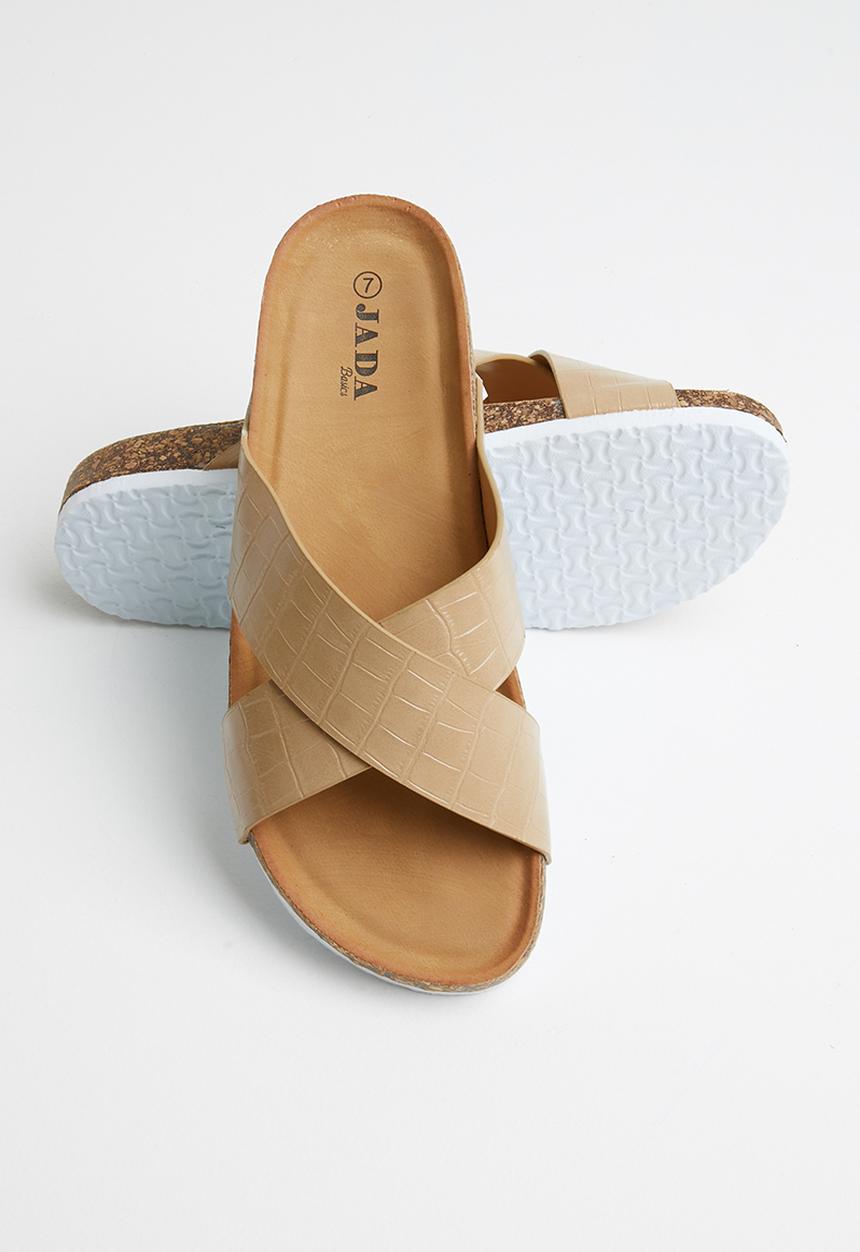Jada - Croc strap slide - beige