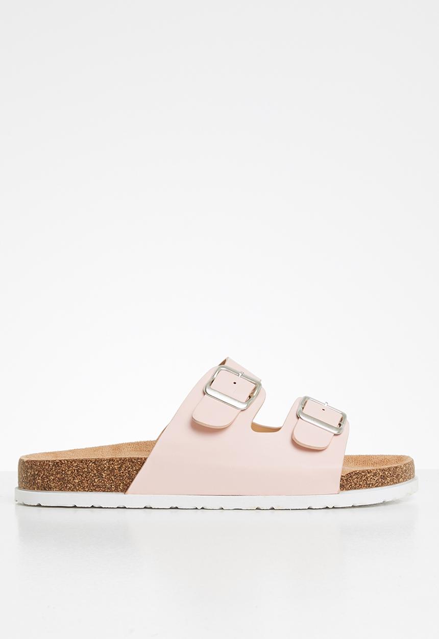 Jada - Double buckle strap slide - pink