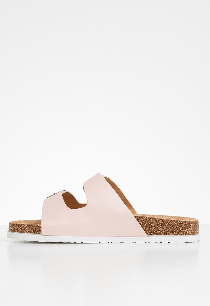 Jada - Double buckle strap slide - pink