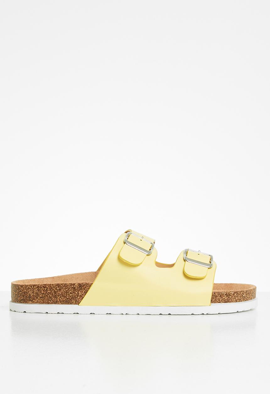 Jada - Double buckle strap slide - yellow