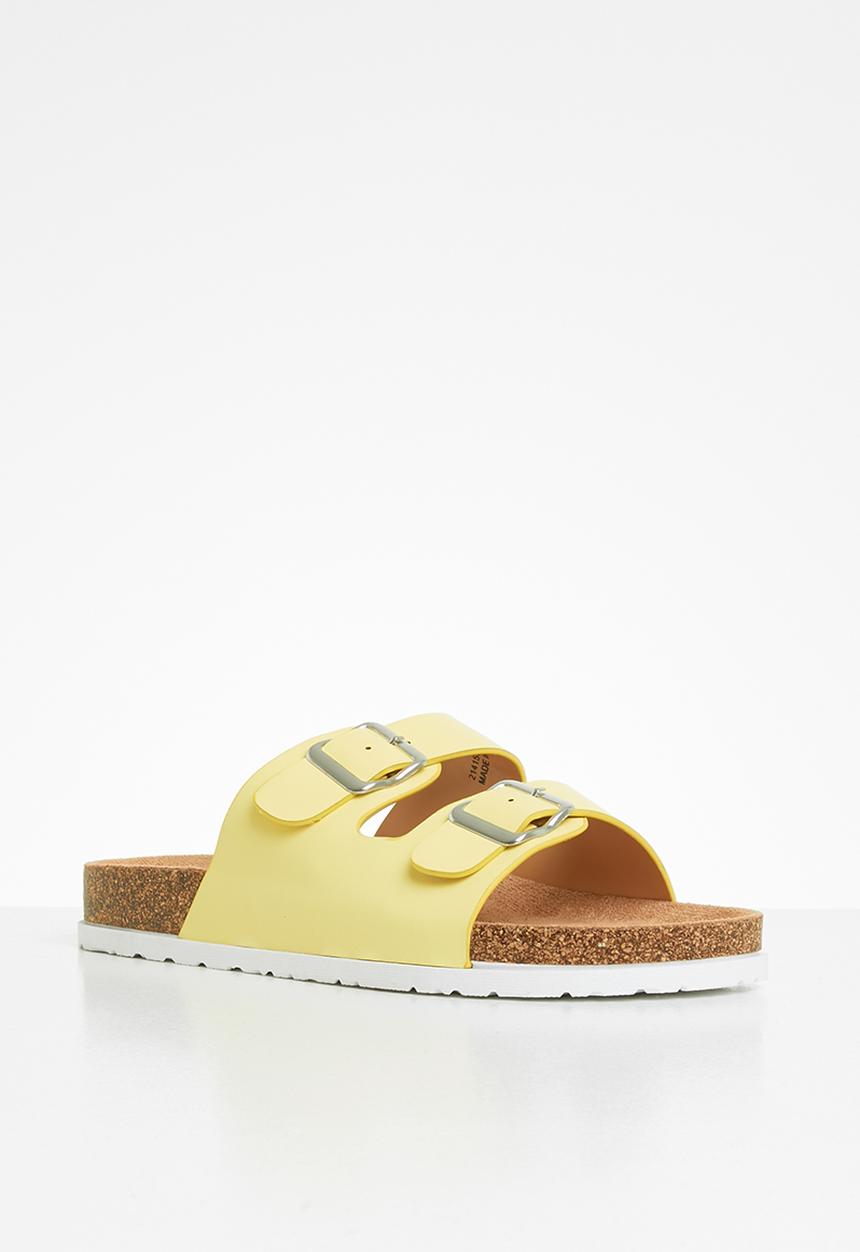 Jada - Double buckle strap slide - yellow