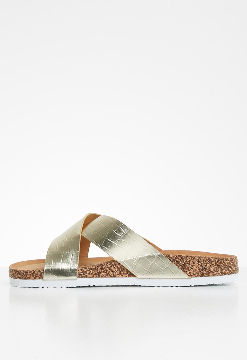 Jada - Croc strap slide - gold