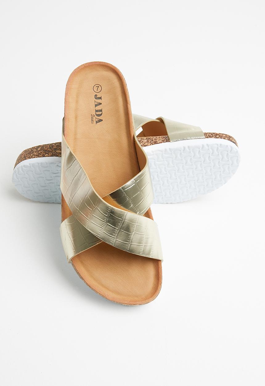 Jada - Croc strap slide - gold