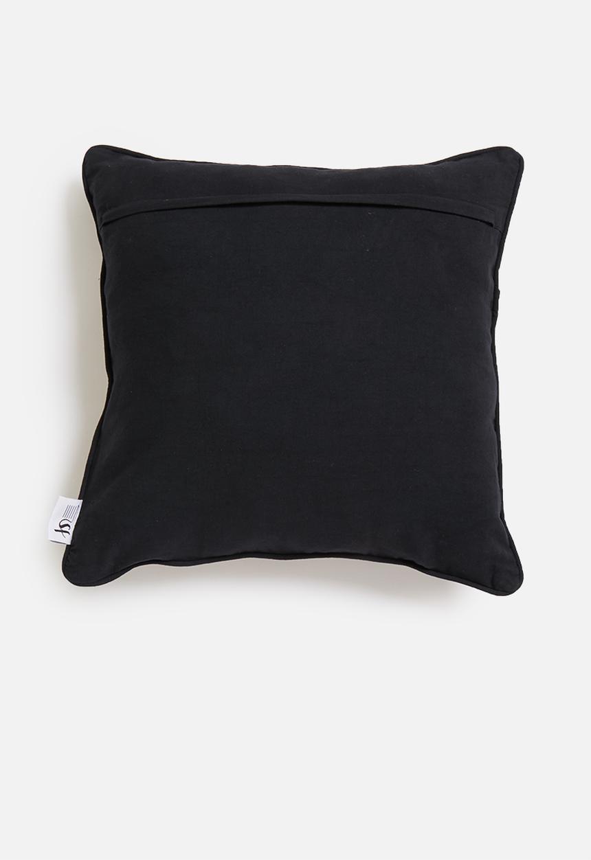 Sixth Floor - Indra cushion cover - black & cream