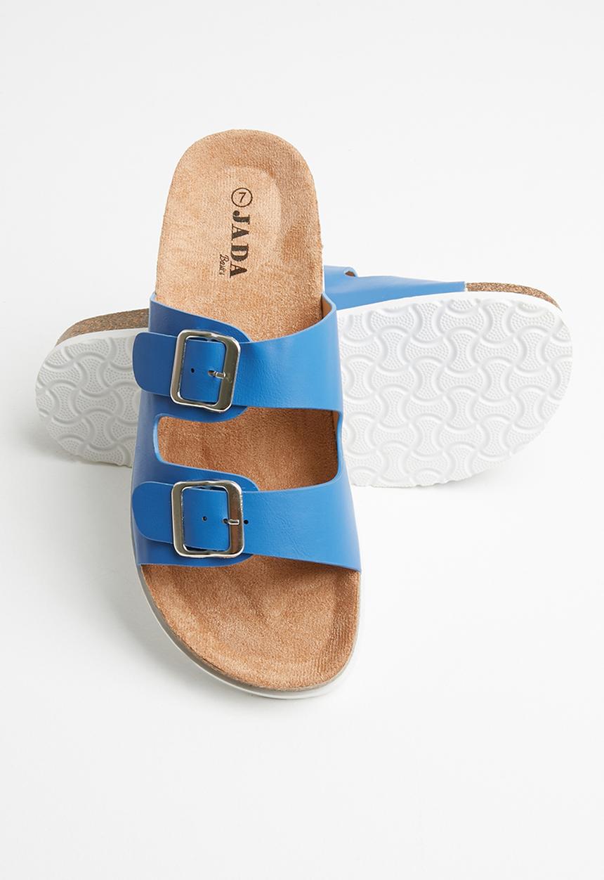 Jada - Double buckle strap slide - blue