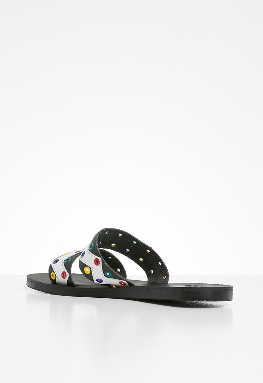 iFELE - Gugu leather slide - black & white