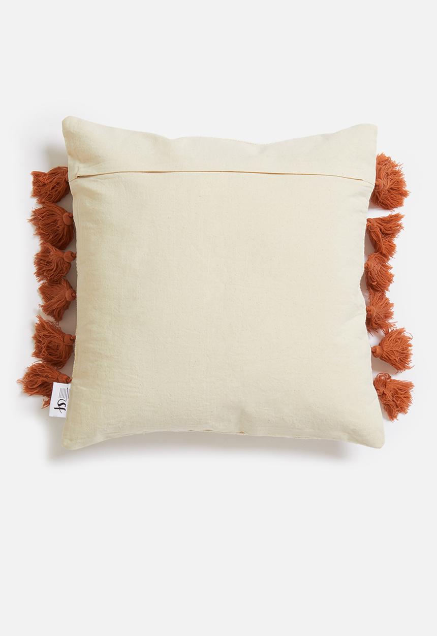 Sixth Floor - Marisol cushion cover - cream & rust