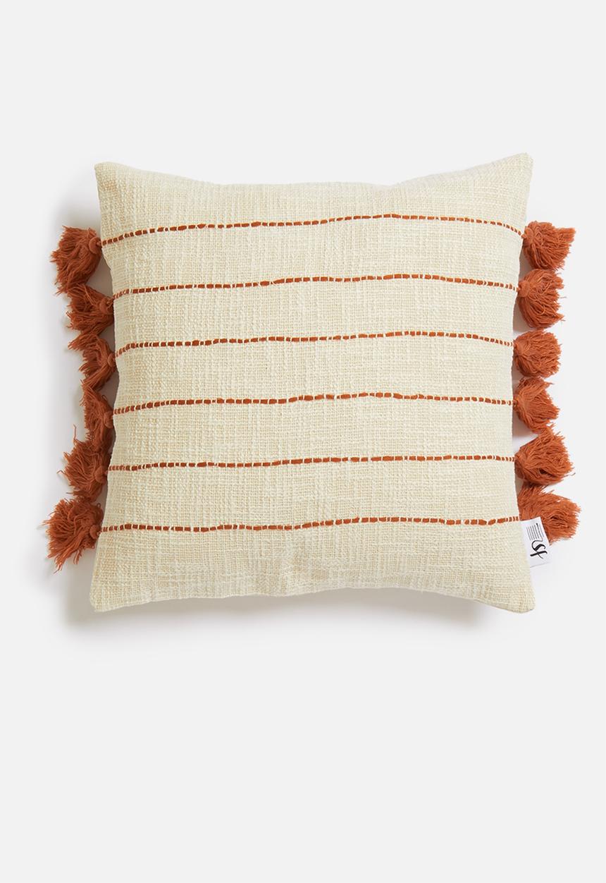 Sixth Floor - Marisol cushion cover - cream & rust