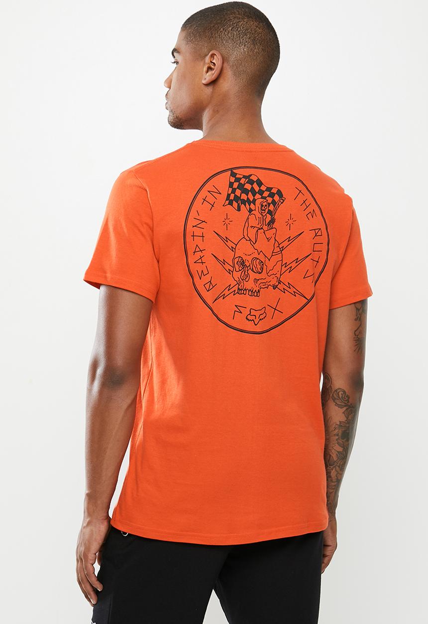 Fox - In the ruts short sleeve tee - flare orange