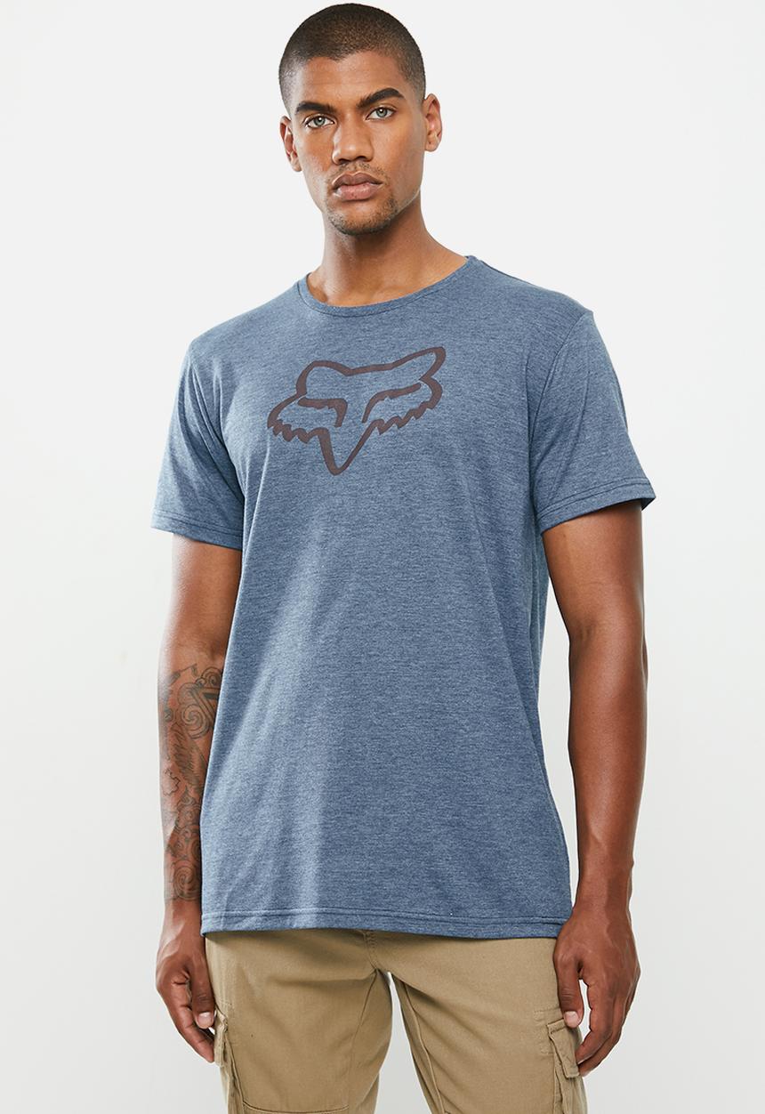 Fox - Legacy fox head short sleeve tee -  blue