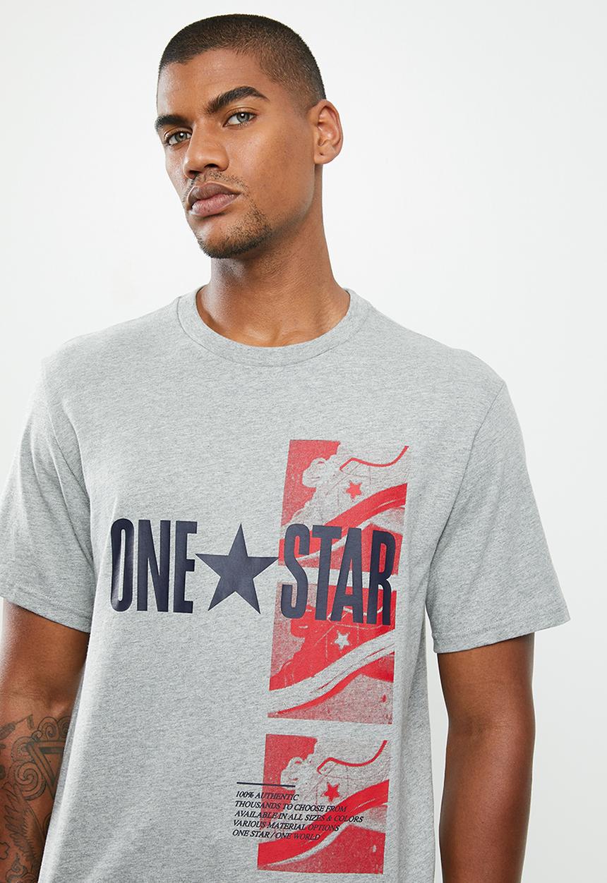 Converse - Converse one star photo ss tee - grey melange
