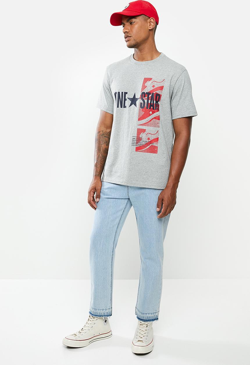 Converse - Converse one star photo ss tee - grey melange