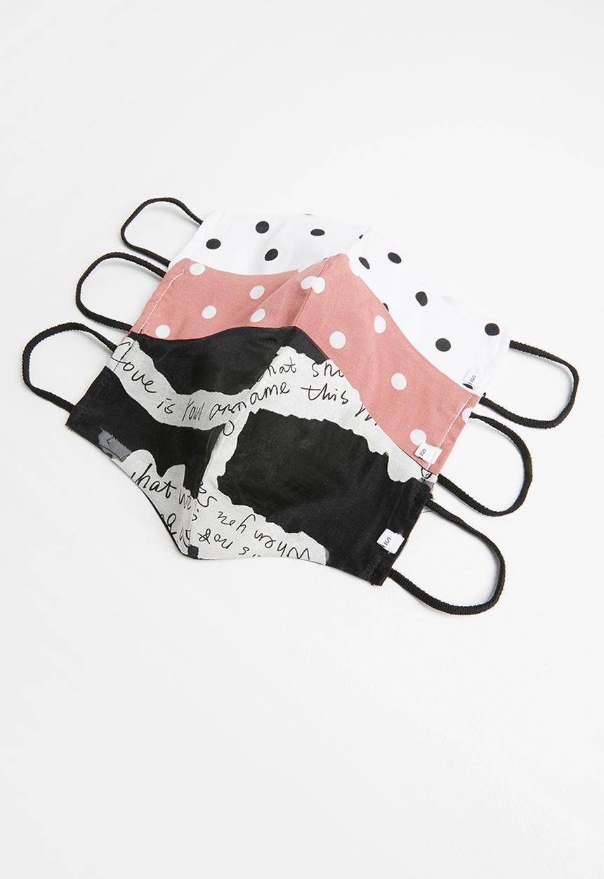 Superbalist - 3 pack face mask - multi 