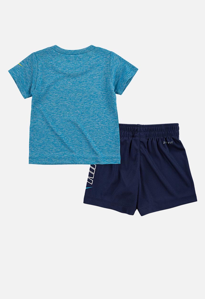 Nike - Nike boys df dropsets tee & short set - navy & blue 