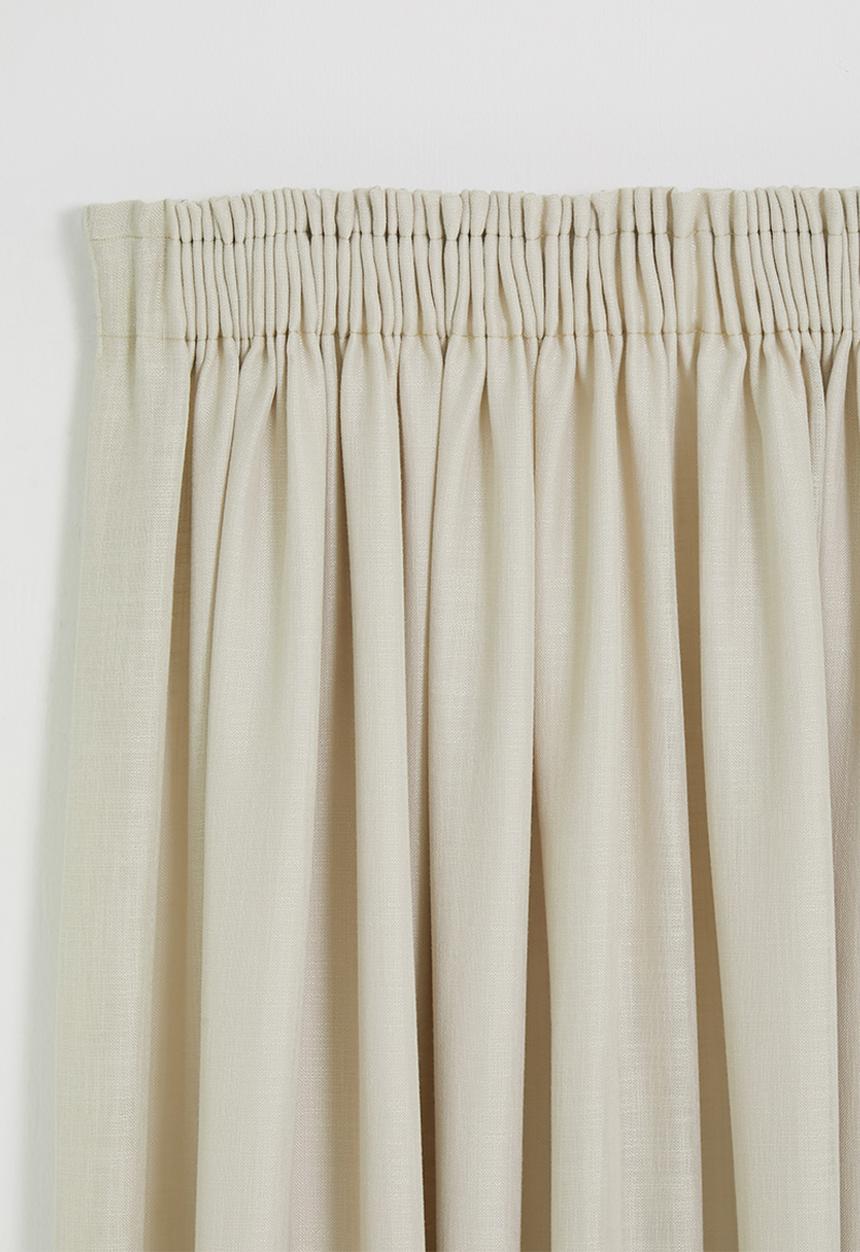 Sixth Floor - Slub lined taped curtain - natural