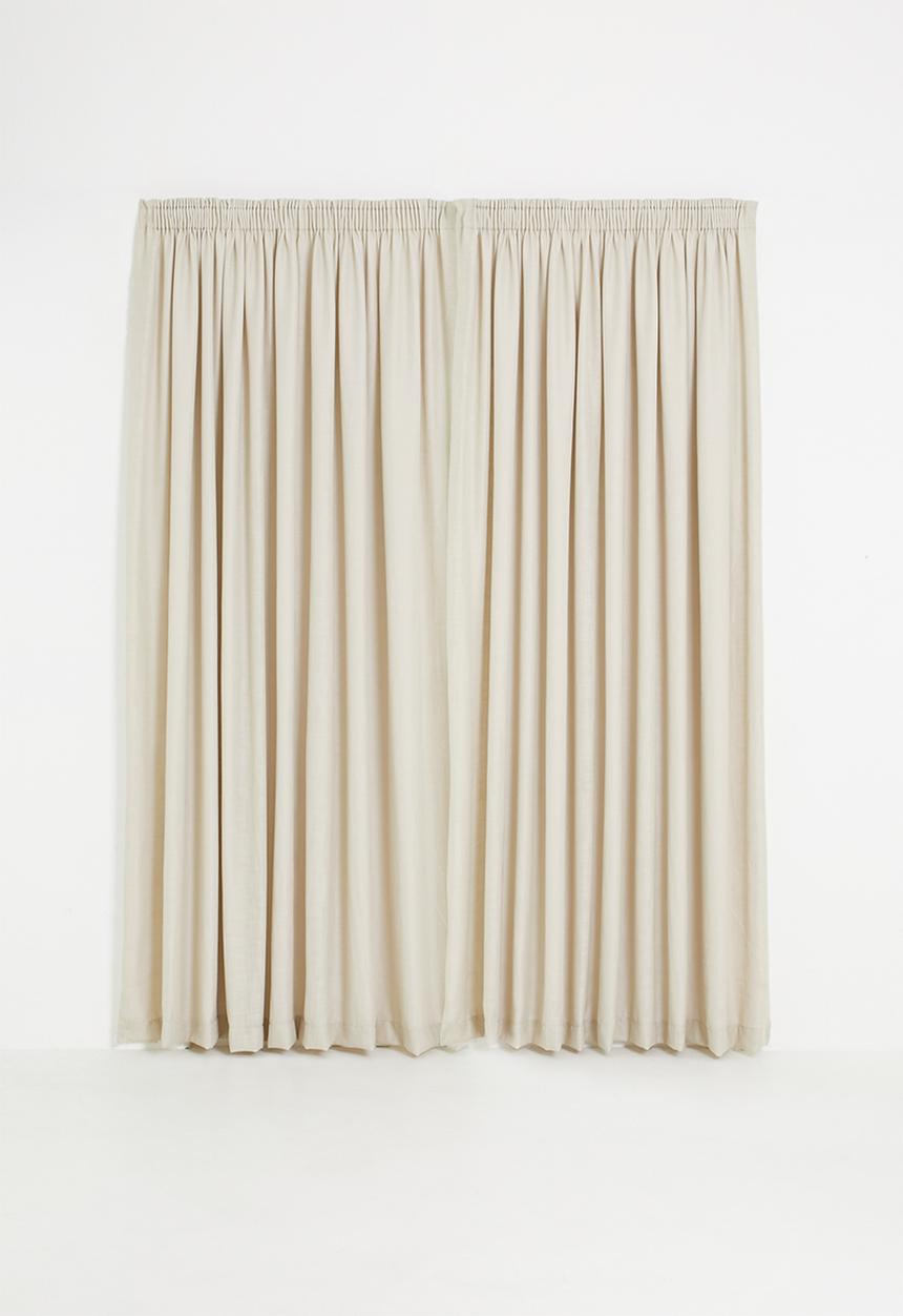 Sixth Floor - Slub lined taped curtain - natural