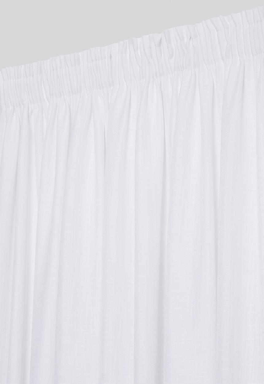 Sixth Floor - Slub lined taped curtain - white