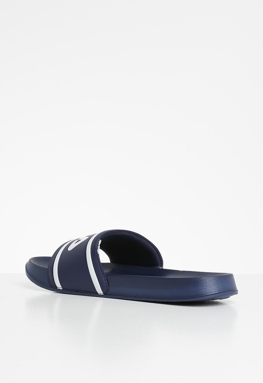 FILA - Deckle stripe slides - navy blue