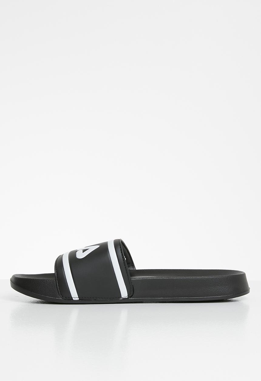 FILA - Deckle stripe slides - black
