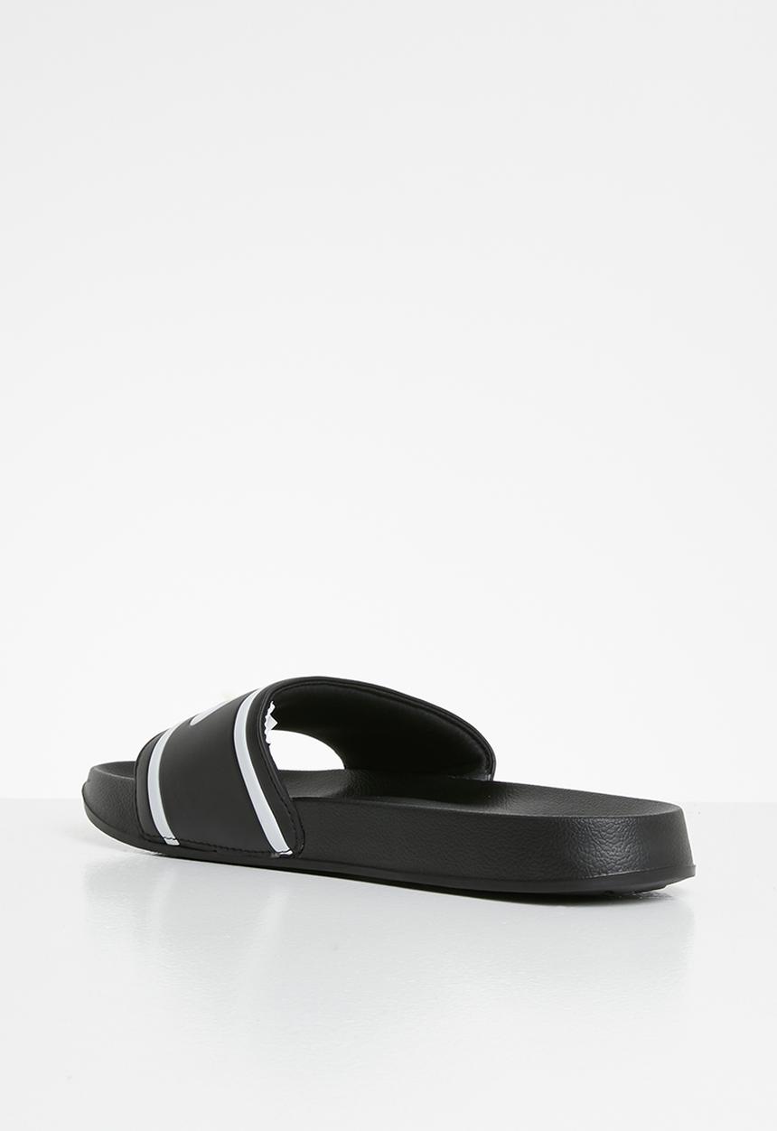 FILA - Deckle stripe slides - black