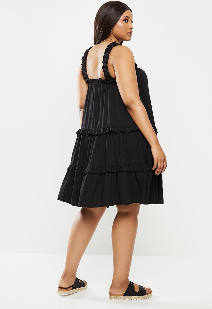 Me&B - Plus tiered sundress - black 