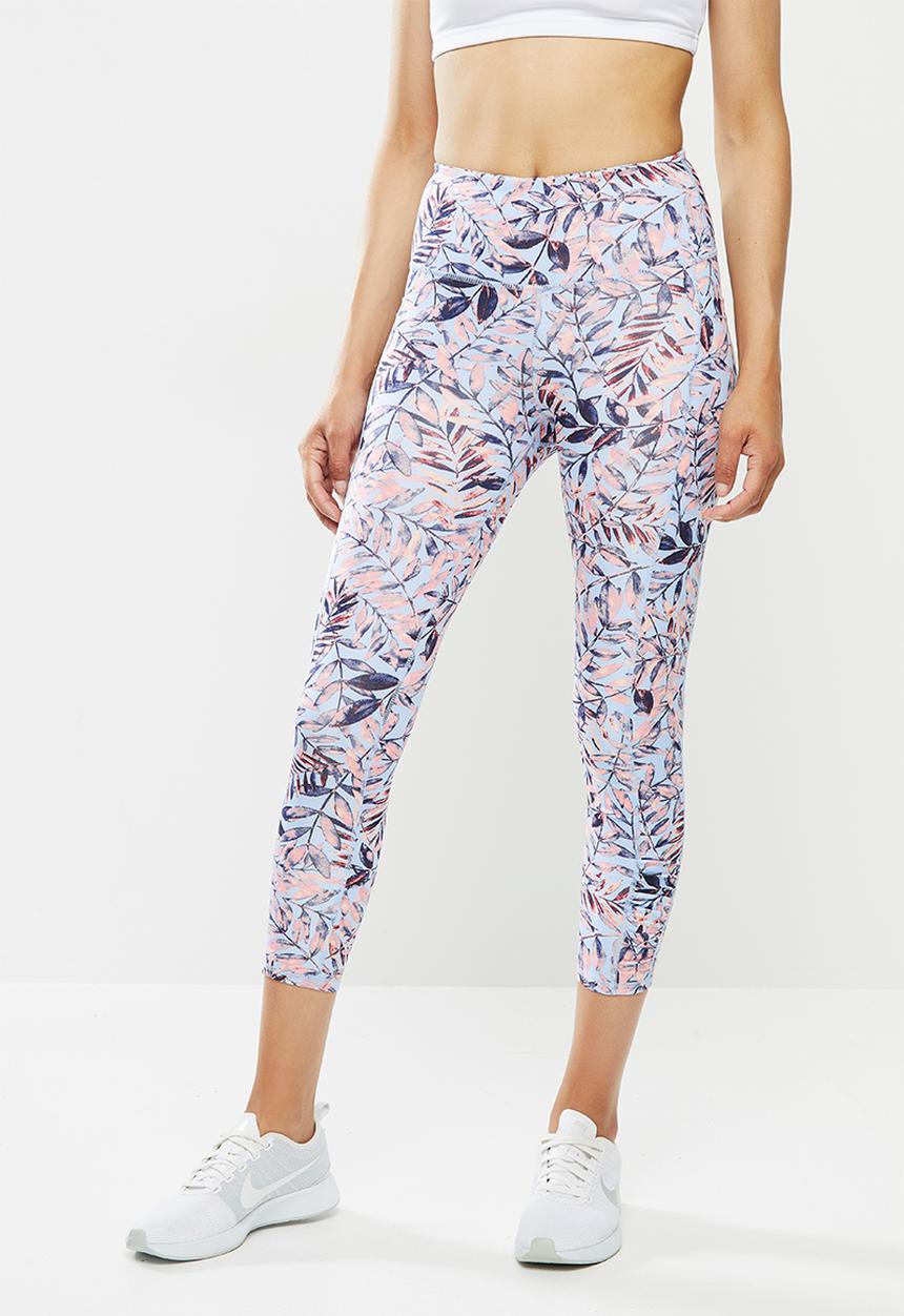 Cotton On - Love you a latte 7/8 active tight - blue & pink