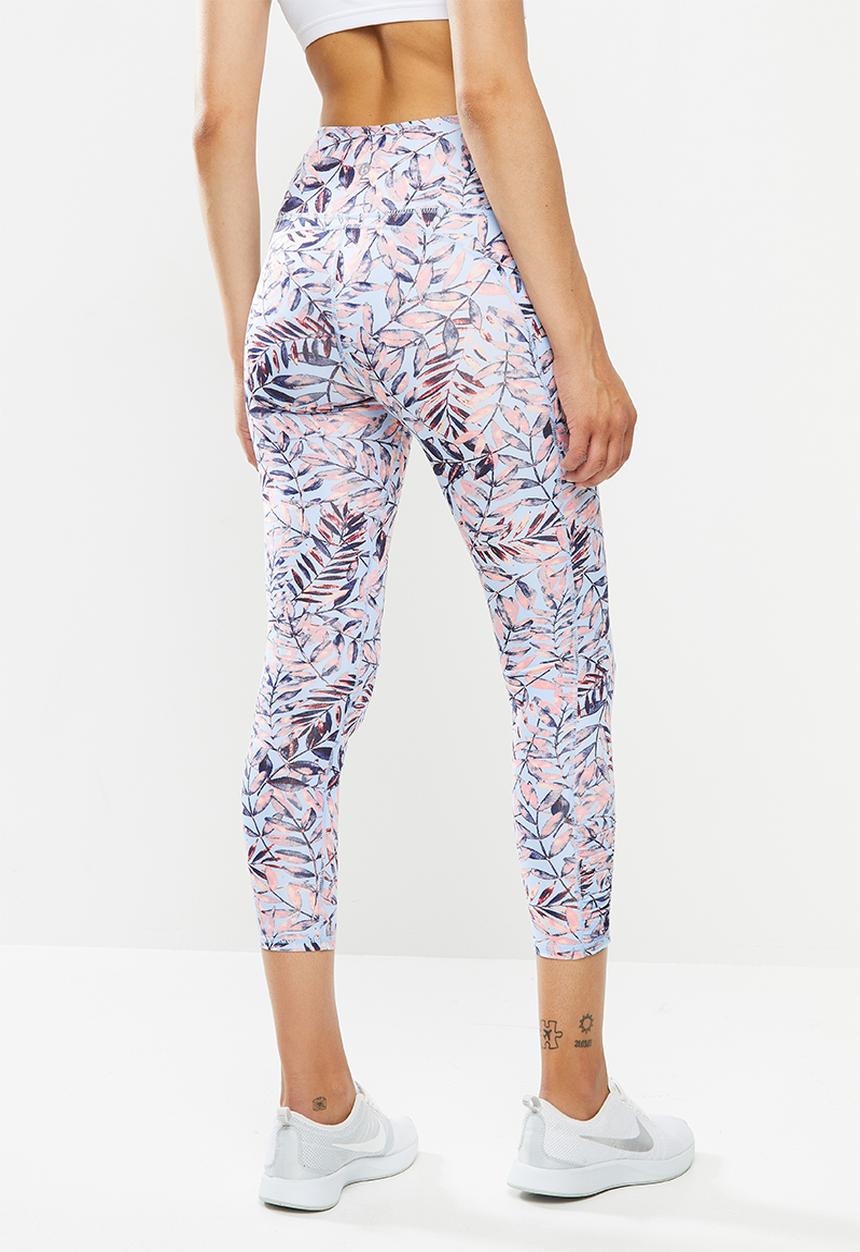 Cotton On - Love you a latte 7/8 active tight - blue & pink