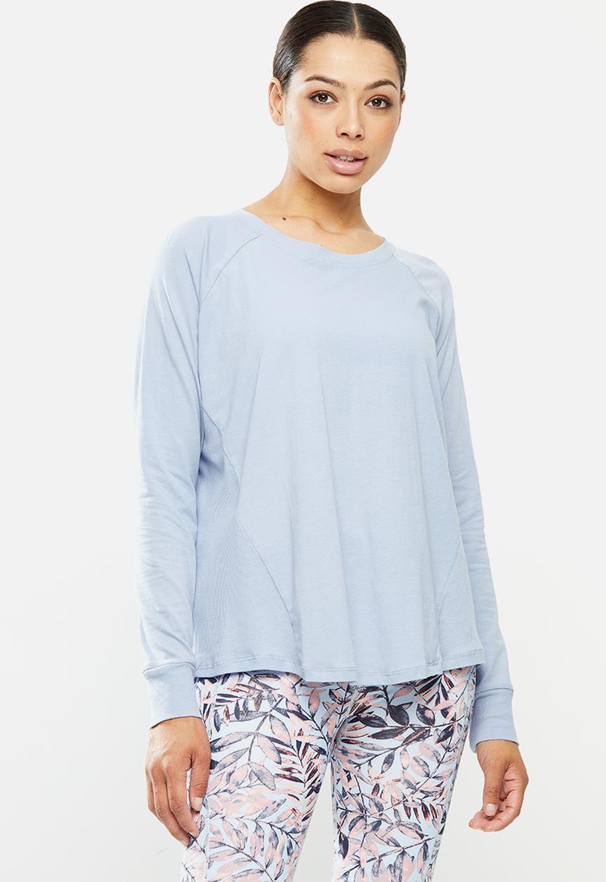 Cotton On - Active rib long sleeve top - baltic blue