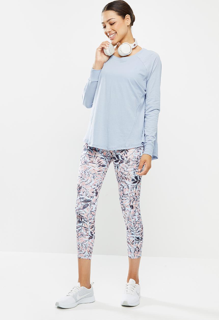 Cotton On - Active rib long sleeve top - baltic blue