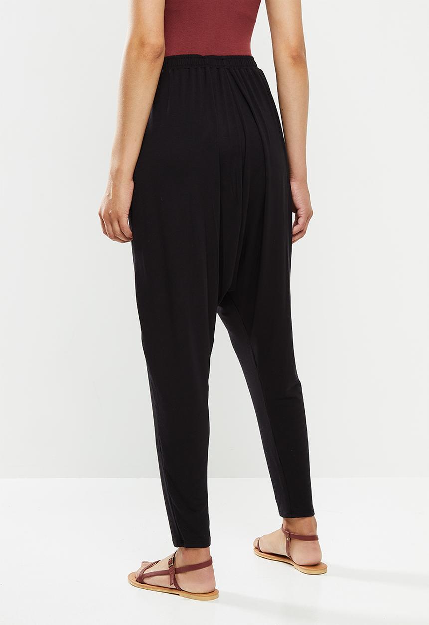 edit - Knit harem pant - black