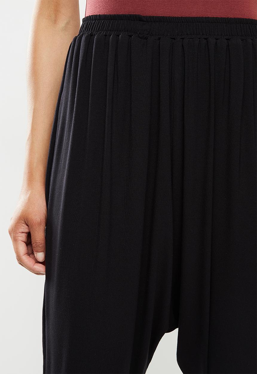 edit - Knit harem pant - black