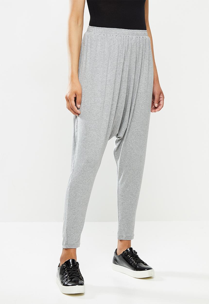 edit - Knit harem pant - grey melange